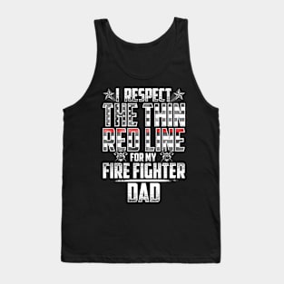 Fire Fighter Dad Thin Red Line Tank Top